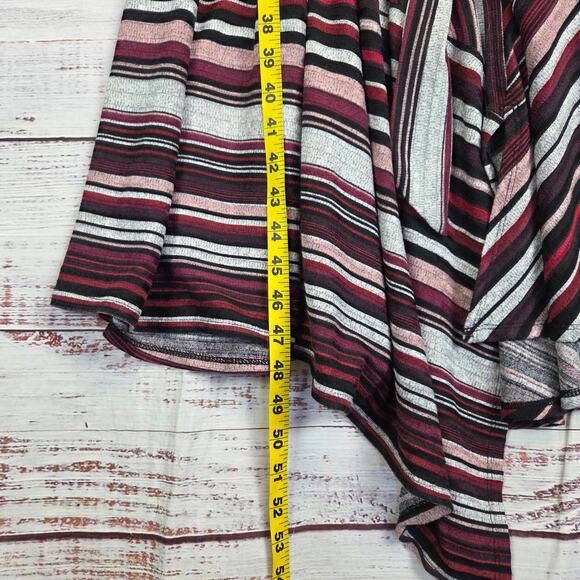 Lane Bryant Faux Wrap Asymmetrical Stretch Dress 26/28 Red Pink Casual Party NWT - Picture 11 of 12